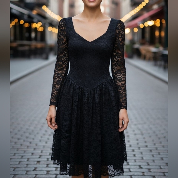 Scarlett Dresses & Skirts - SCARLETT's Vintage 80s Lace Gothic Witchy Grunge Dress